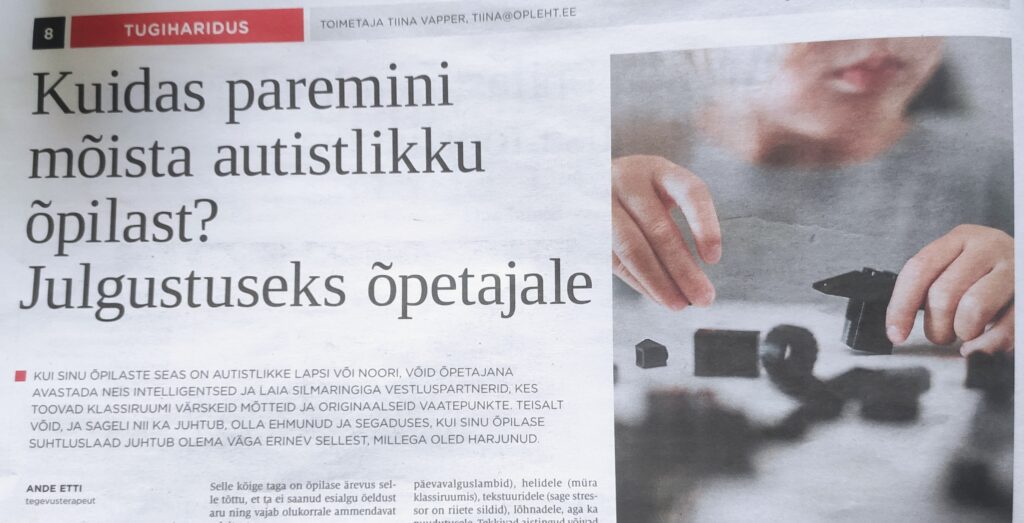 Artikkel: Kuidas paremini mõista autistlikku õpilast? Julgustuseks õpetajale